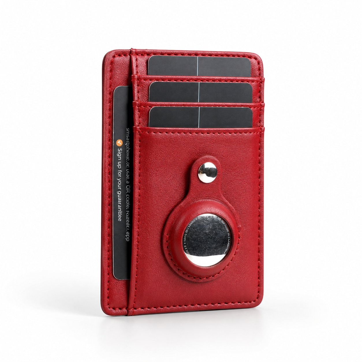 Premium AirTag Wallet RFID Blocking Leather Card Holder Slim Magnetic Closure Secure Credit Card Storage Case