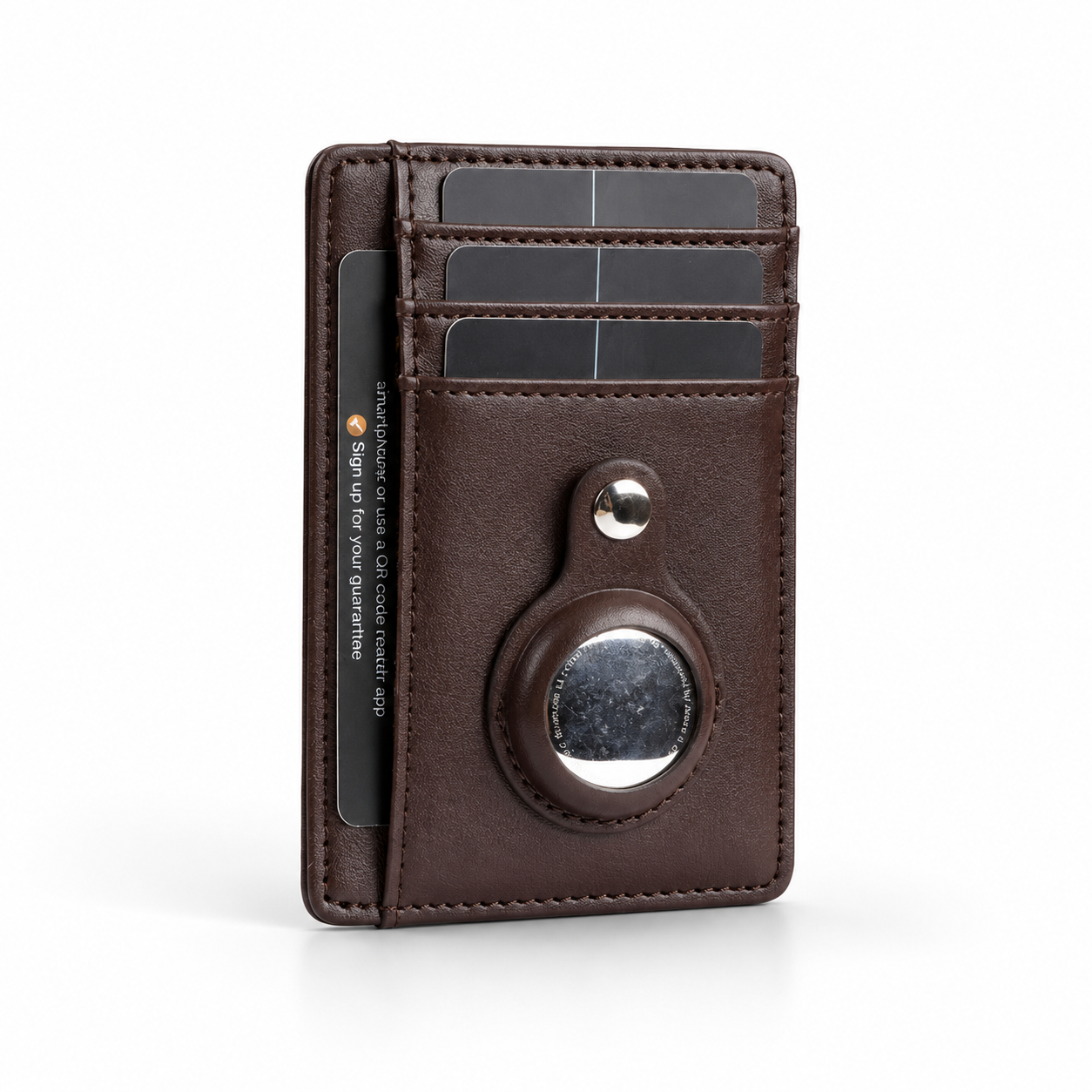 Premium AirTag Wallet RFID Blocking Leather Card Holder Slim Magnetic Closure Secure Credit Card Storage Case