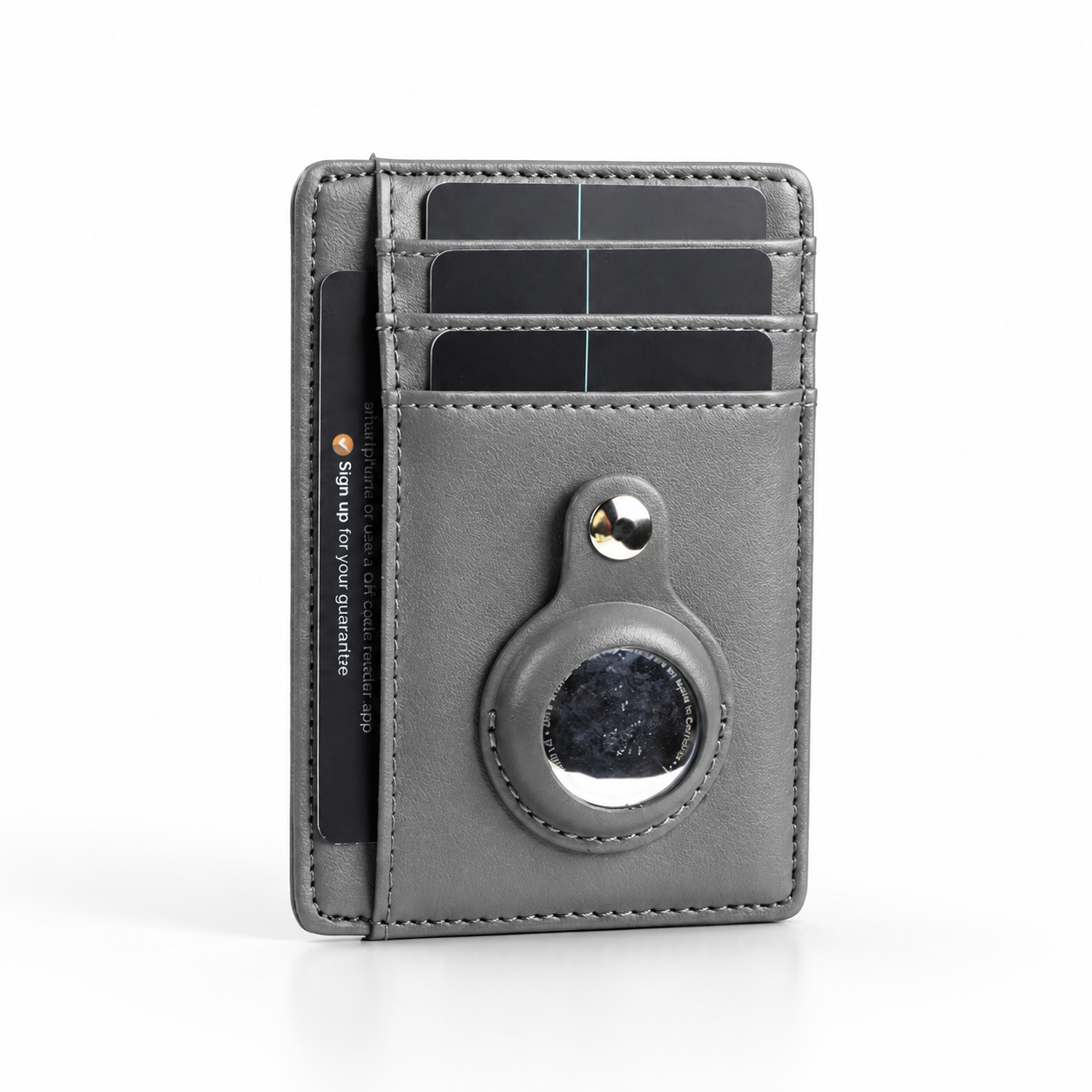 Premium AirTag Wallet RFID Blocking Leather Card Holder Slim Magnetic Closure Secure Credit Card Storage Case