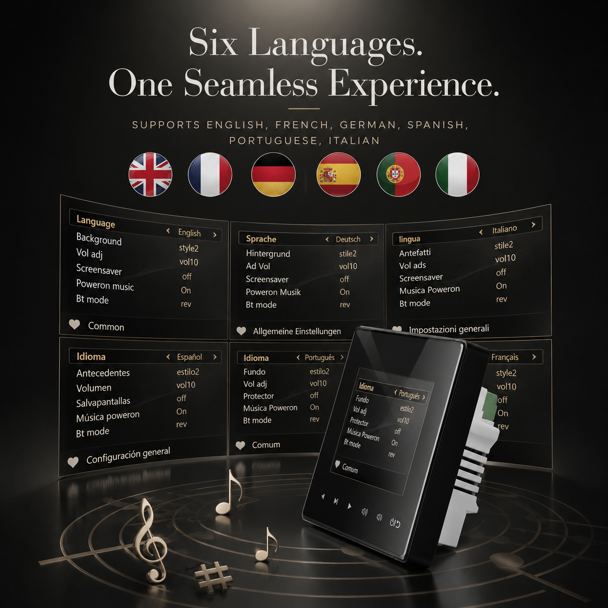 Premium Bluetooth Speaker Wireless Audio Amplifier Stereo Sound System HD Display FM AUX Portable Audio Center