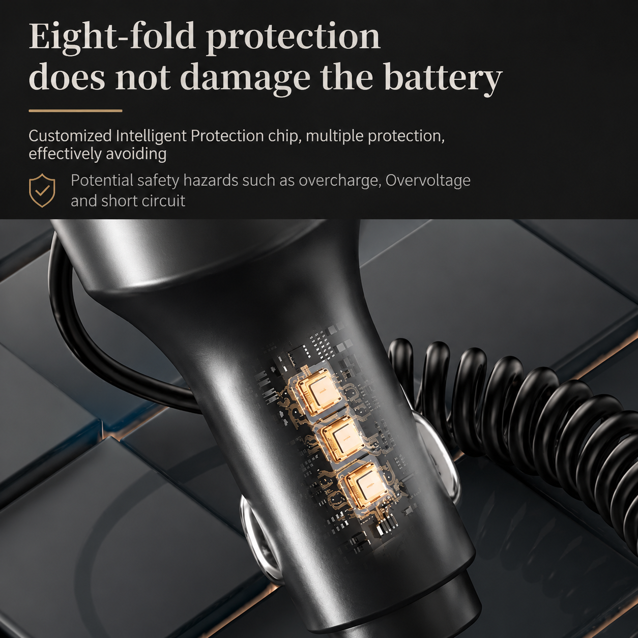 Premium Car Charger USB C Multi Port Fast Charging Adapter 12V Socket Smartphone High Speed Charging Compatible