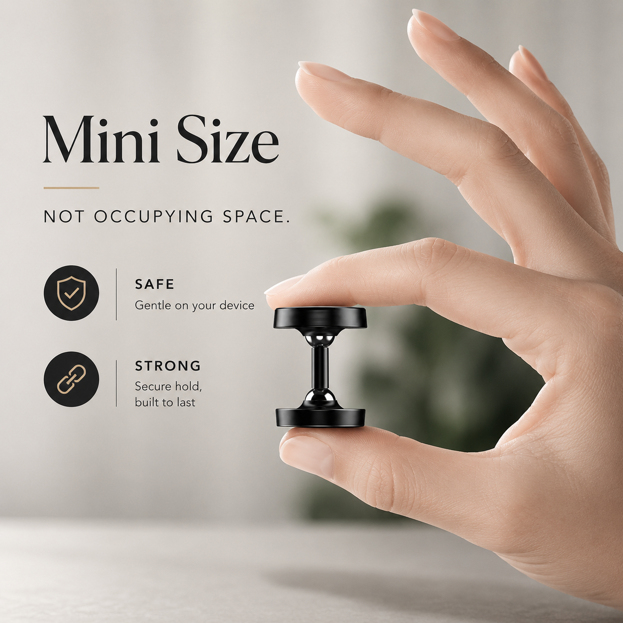 Premium Car Phone Mount Magnetic Dashboard Holder 360 Rotation Secure Grip Smartphone Compatible GPS Mount