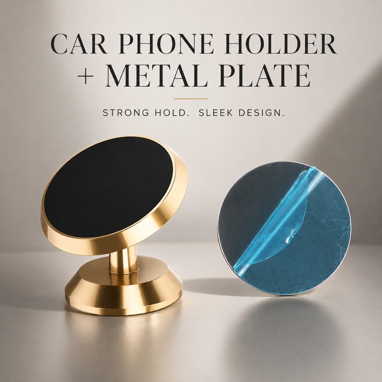 Premium Car Phone Mount Magnetic Dashboard Holder 360 Rotation Secure Grip Smartphone Compatible GPS Mount
