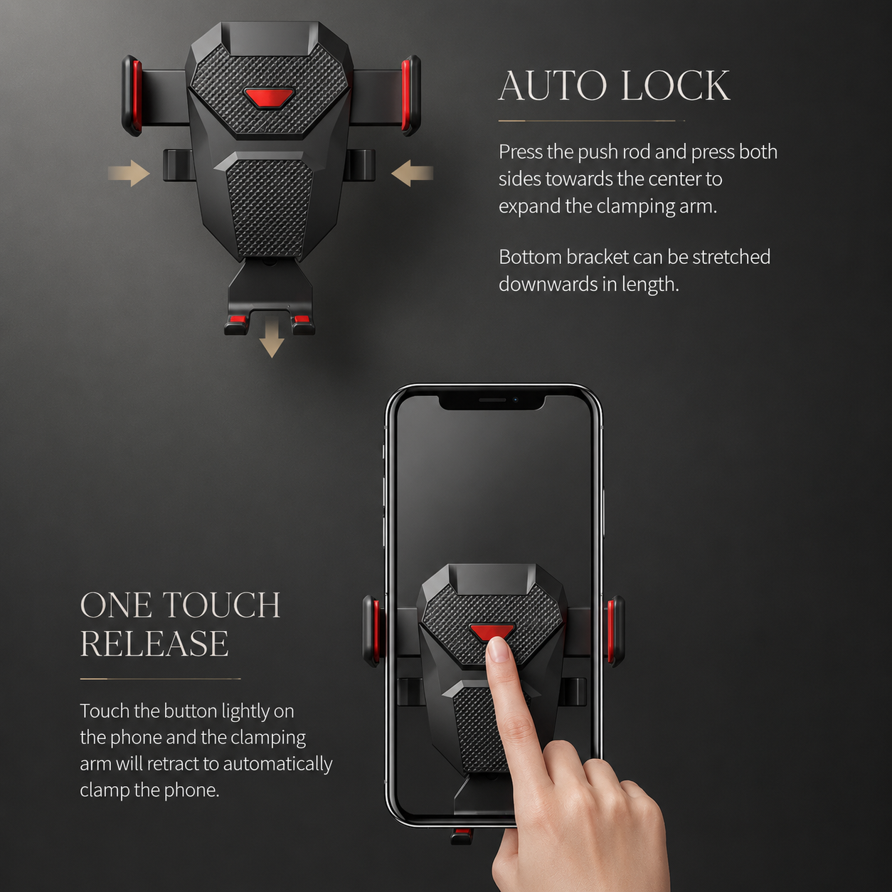 Premium Car Phone Mount Suction Cup Dashboard Windshield Holder 360 Rotation Secure Grip Smartphone Stand Compatible
