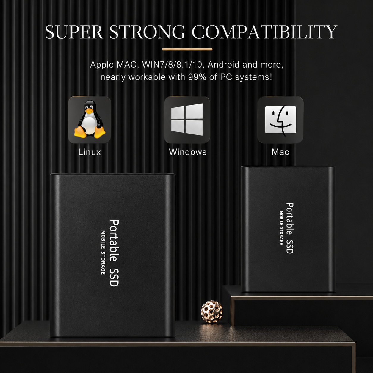 Premium External SSD Portable USB 3.1 High Speed Storage Drive Compact Data Backup Multi Capacity Solution