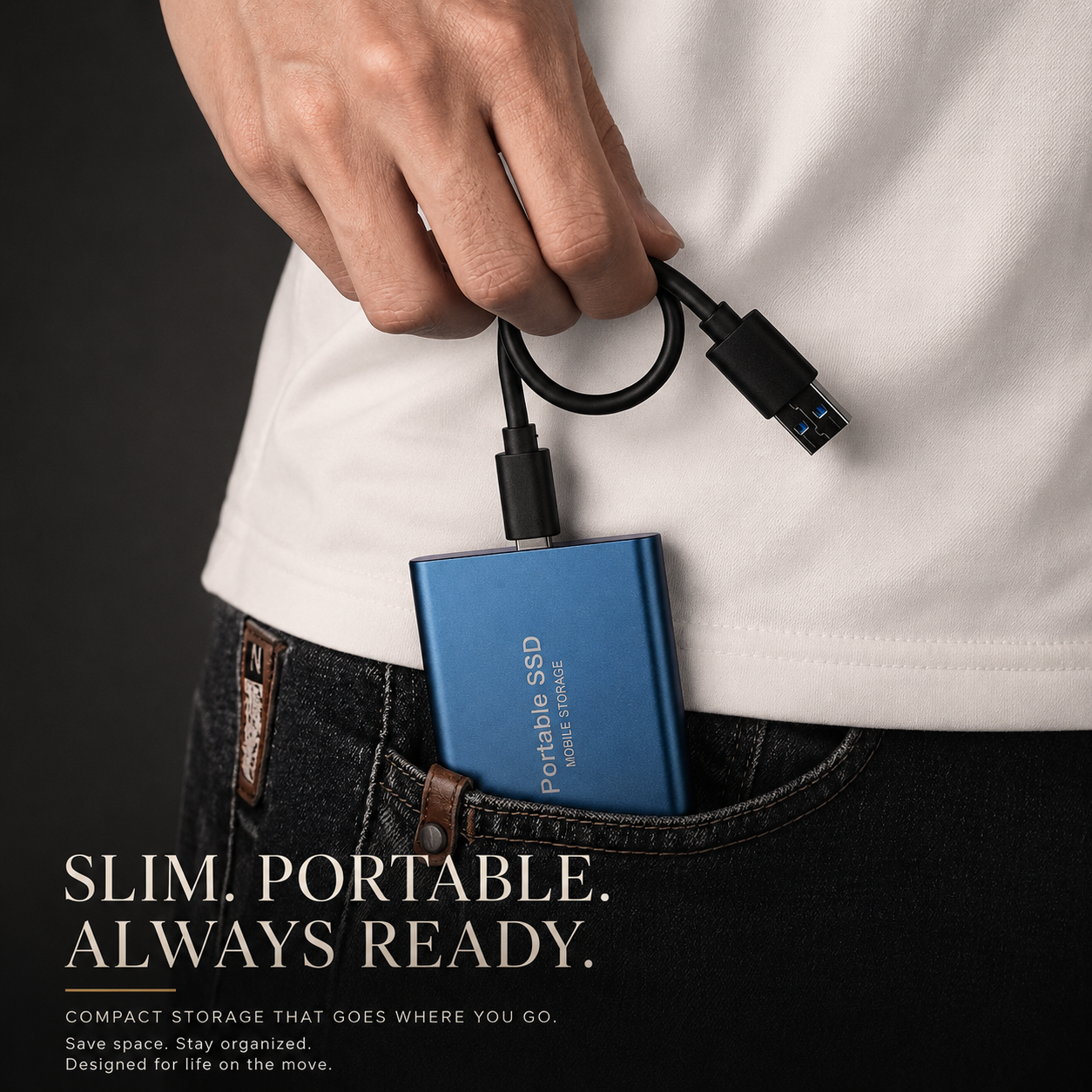 Premium External SSD Portable USB 3.1 High Speed Storage Drive Compact Data Backup Multi Capacity Solution