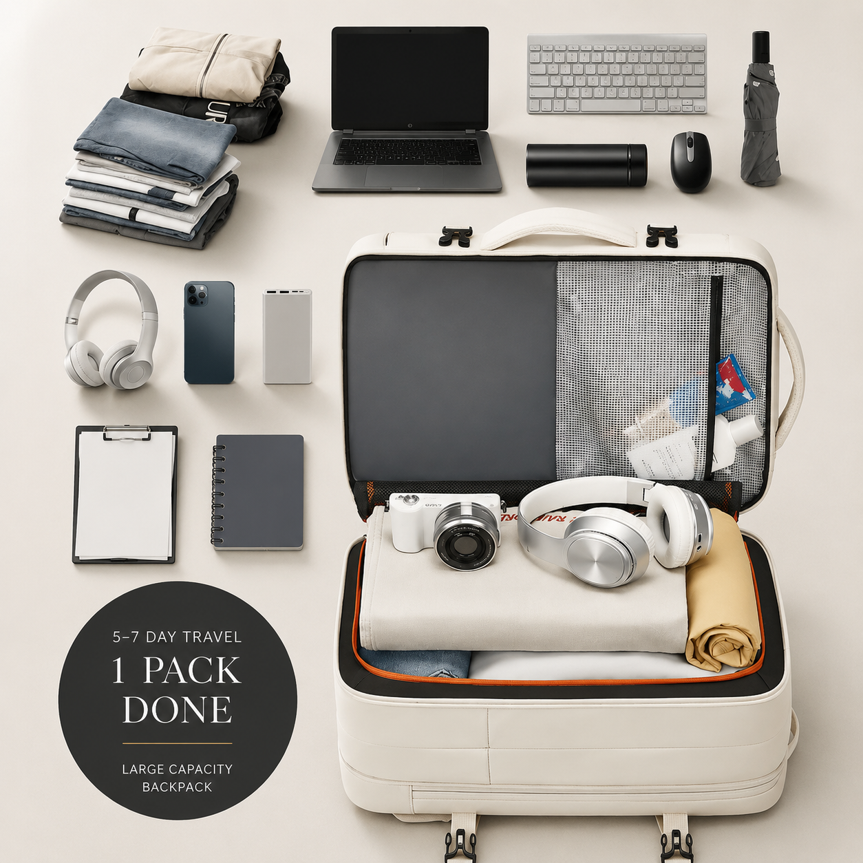 Premium Laptop Backpack Waterproof Expandable USB Charging Business Travel Bag Large Capacity 13 To 17 Inch Laptop Compatible