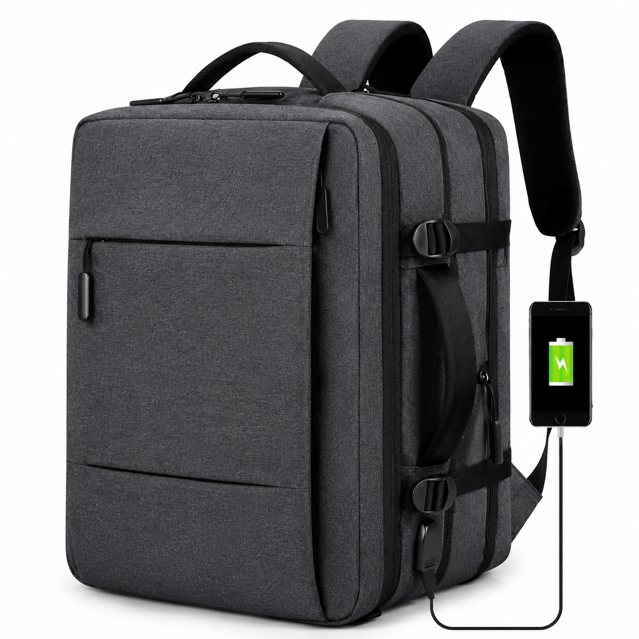 Premium Laptop Backpack Waterproof Expandable USB Charging Business Travel Bag Large Capacity 13 To 17 Inch Laptop Compatible