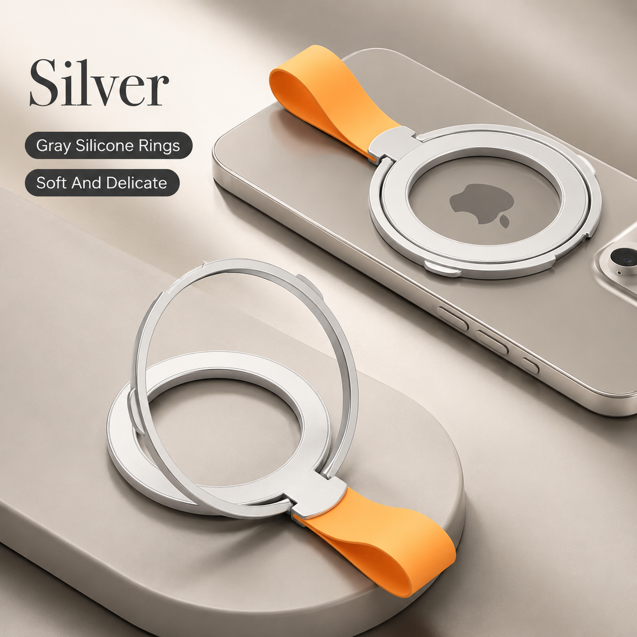 Premium Phone Ring Holder MagSafe Compatible Magnetic Grip Strap Stand Detachable Smartphone Finger Holder Secure Grip