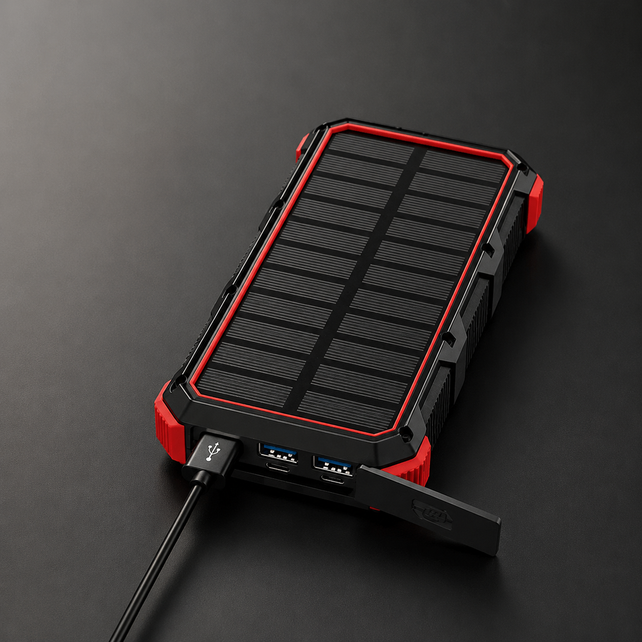 Premium Power Bank 20000mAh Solar Charger Fast Charging Portable Battery Pack LED Flashlight Travel Charger