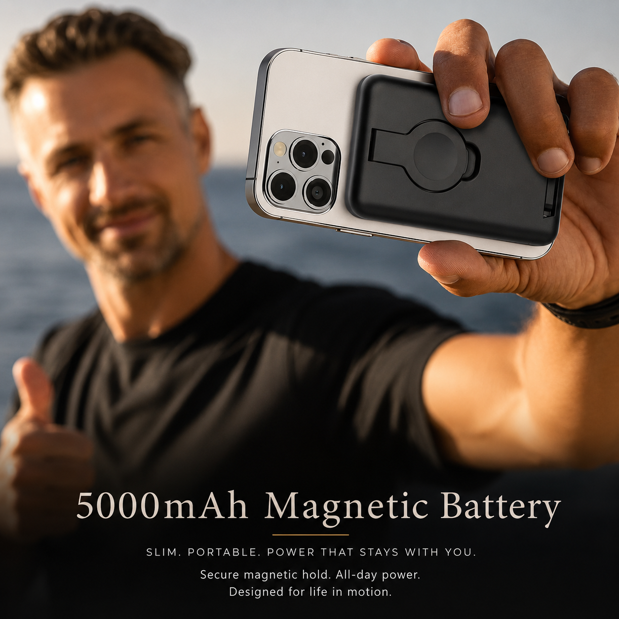 Premium Power Bank MagSafe Compatible 3 In 1 Wireless Charger Portable Magnetic Battery Smartphone Watch Earbuds Charging Station