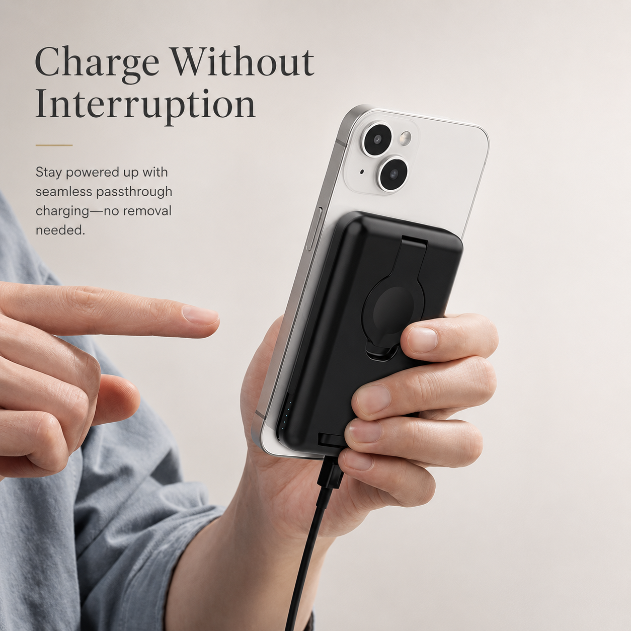 Premium Power Bank MagSafe Compatible 3 In 1 Wireless Charger Portable Magnetic Battery Smartphone Watch Earbuds Charging Station