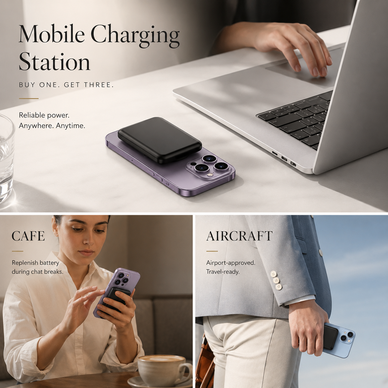Premium Power Bank MagSafe Compatible Wireless Charger PD Fast Charging Portable Battery Pack Slim Magnetic Design
