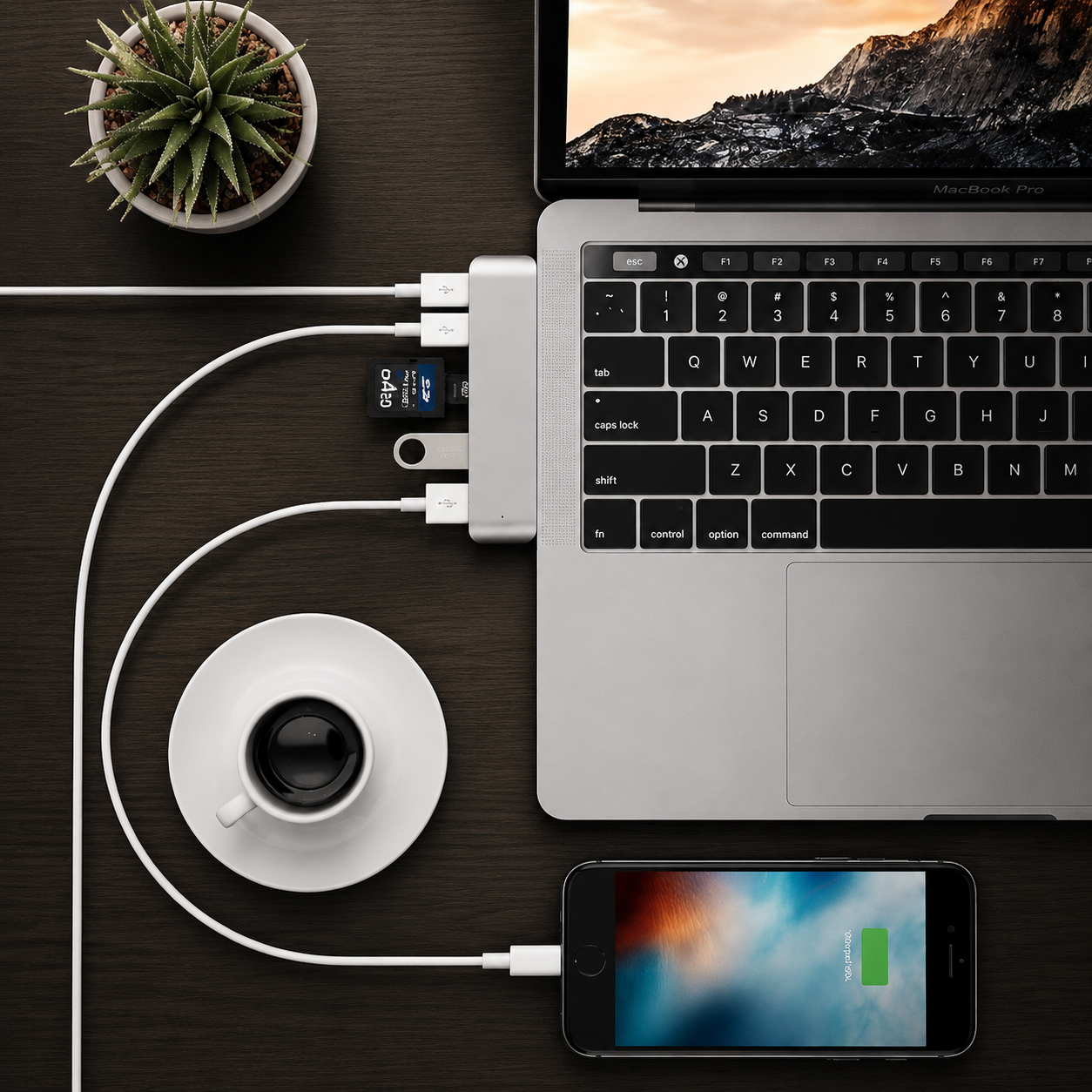 Premium USB C Hub HDMI 4K Adapter Thunderbolt Compatible USB 3 1 Multiport Dock PD Charging SD Reader Laptop Adapter