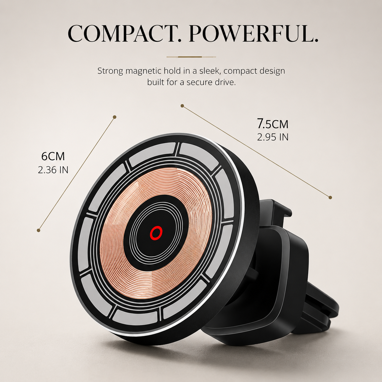 Premium Wireless Car Charger MagSafe Compatible Fast Charging Magnetic Phone Mount Dashboard Vent Holder Wireless Charging Dock