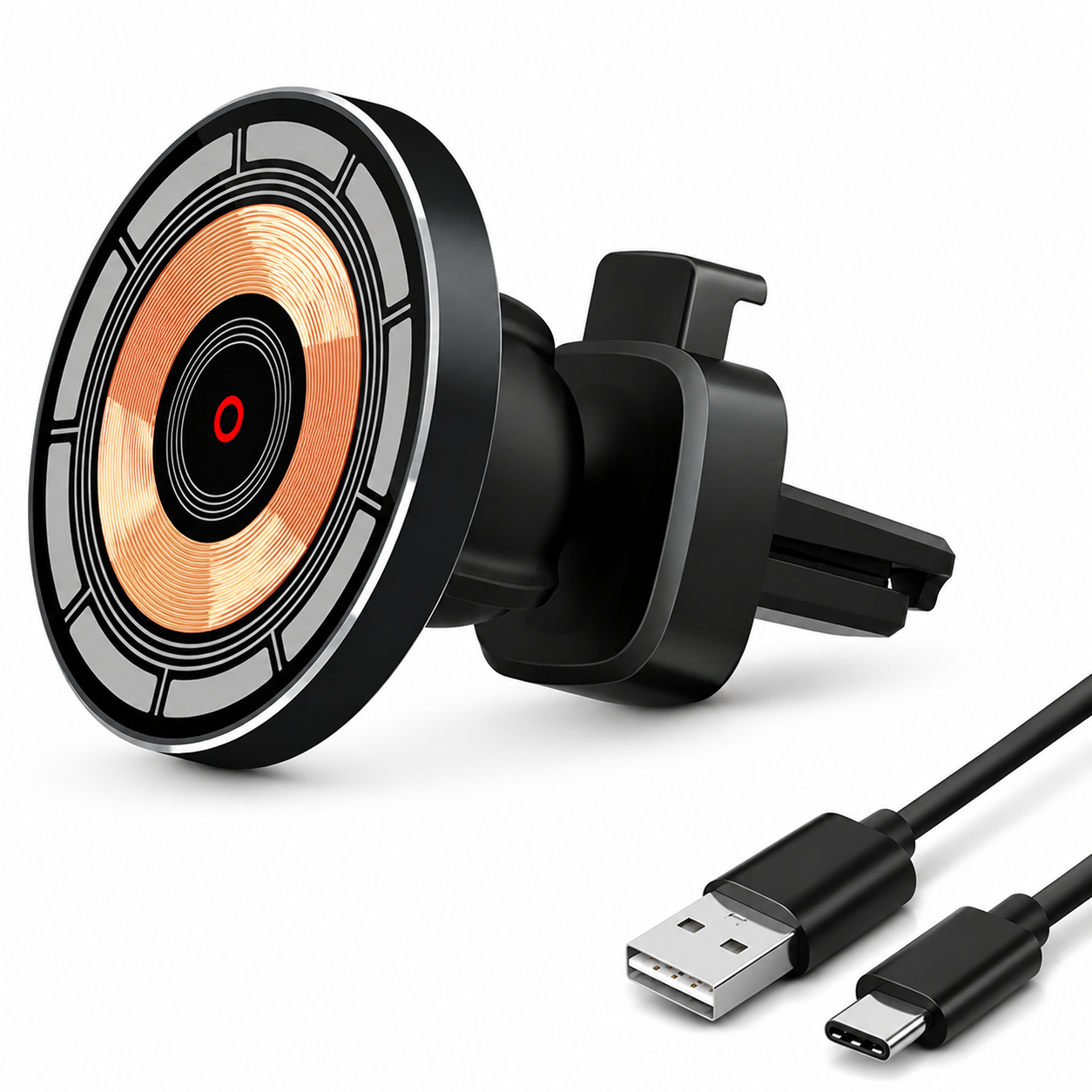 Premium Wireless Car Charger MagSafe Compatible Fast Charging Magnetic Phone Mount Dashboard Vent Holder Wireless Charging Dock