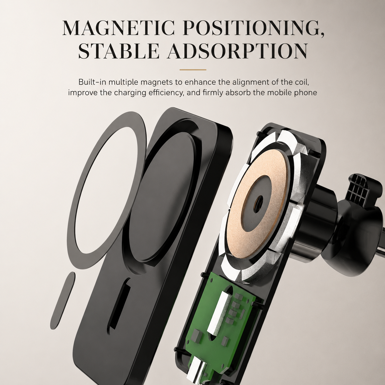 Premium Wireless Car Charger MagSafe Compatible Fast Charging Magnetic Vent Mount Phone Holder Secure Grip Dock