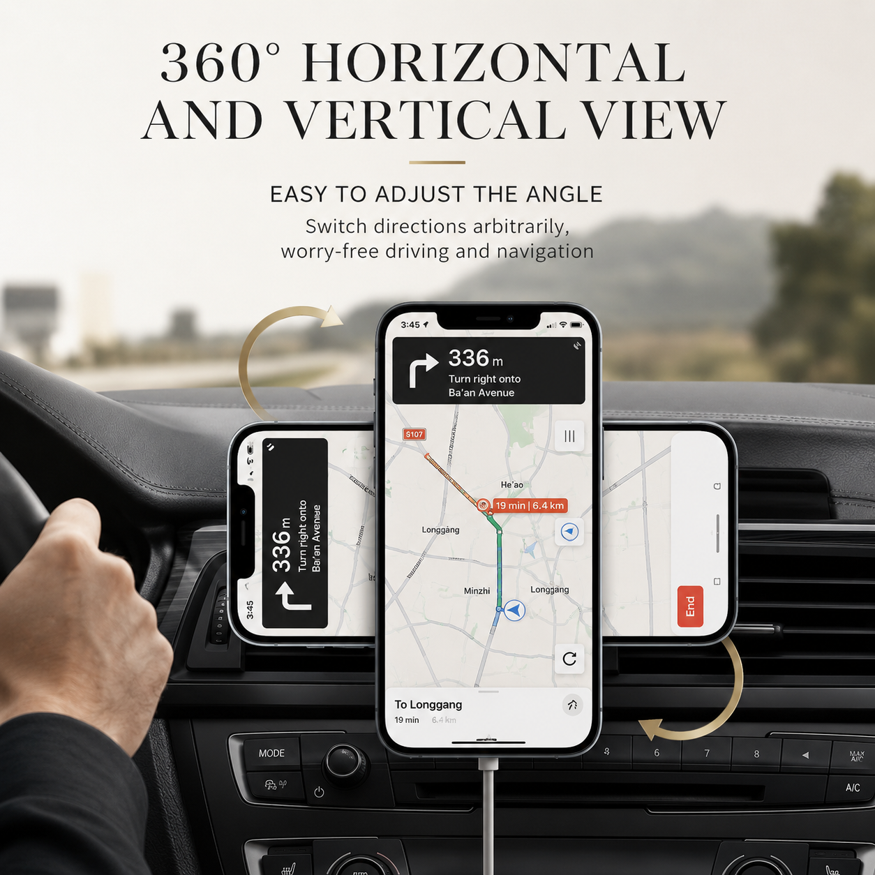 Premium Wireless Car Charger MagSafe Compatible Fast Charging Magnetic Vent Mount Phone Holder Secure Grip Dock