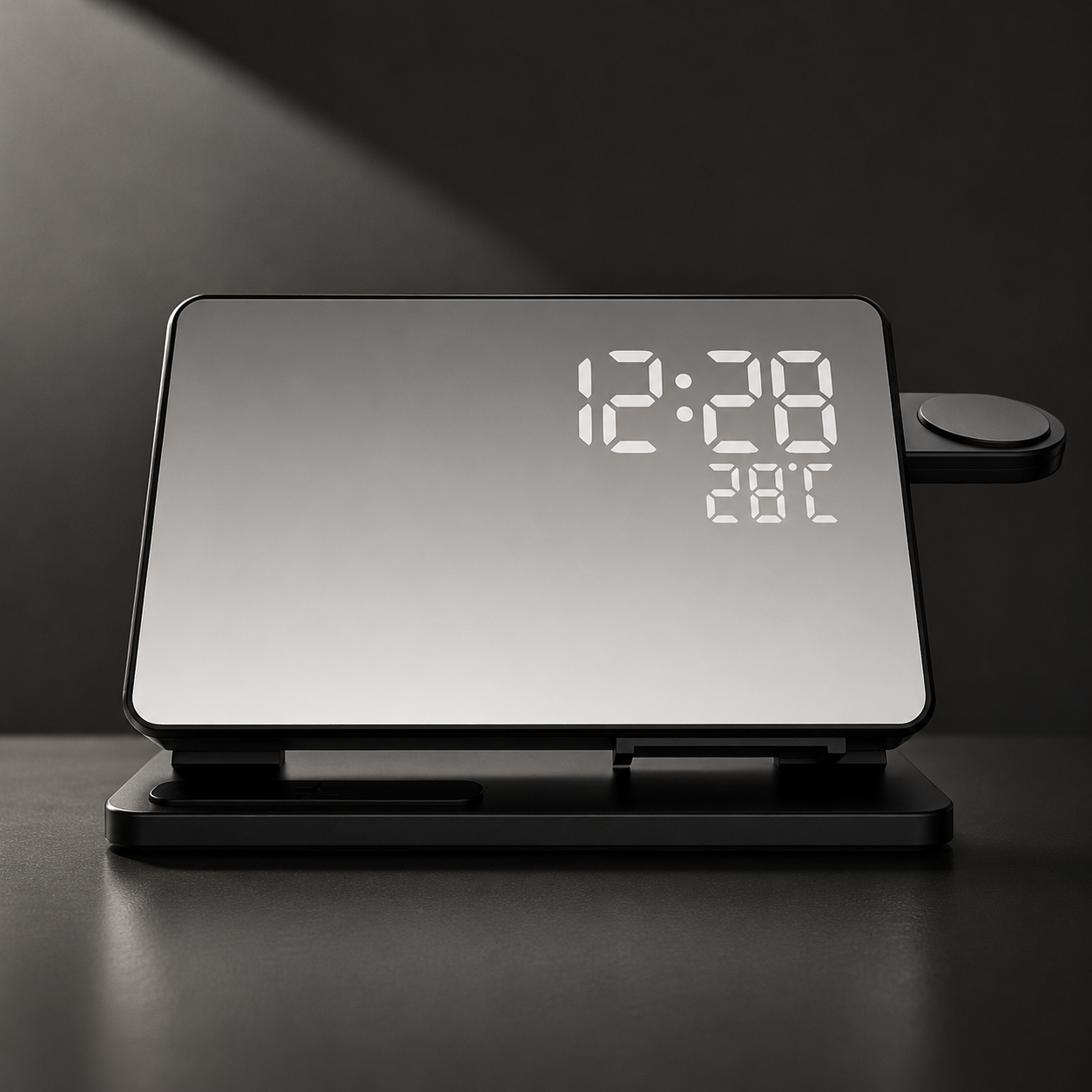 Premium Wireless Charger 3 In 1 Fast Charging Dock Station Clock Display Multi Device Charging Stand Smartphone Watch Earbuds Compatible