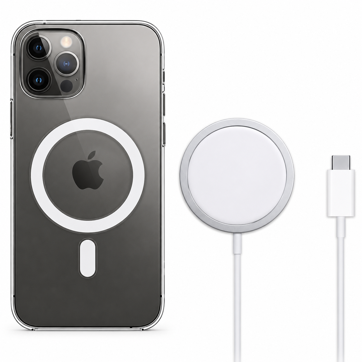 Premium Wireless Charger MagSafe Compatible Fast Charging Magnetic Charging Pad Slim Charging Dock Smartphone Earbuds Compatible