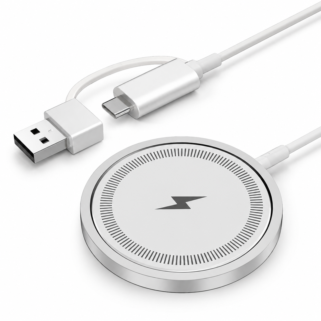 Premium Wireless Charger MagSafe Compatible Fast Charging Magnetic Charging Pad Slim Wireless Charging Dock Smartphone Earbuds Compatible