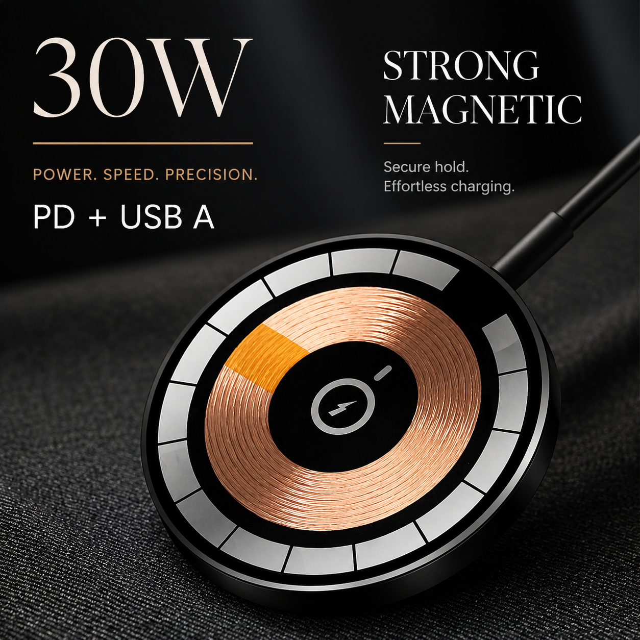 Premium Wireless Charger MagSafe Compatible Fast Charging Magnetic Stand USB C PD Smartphone Charging Dock Station