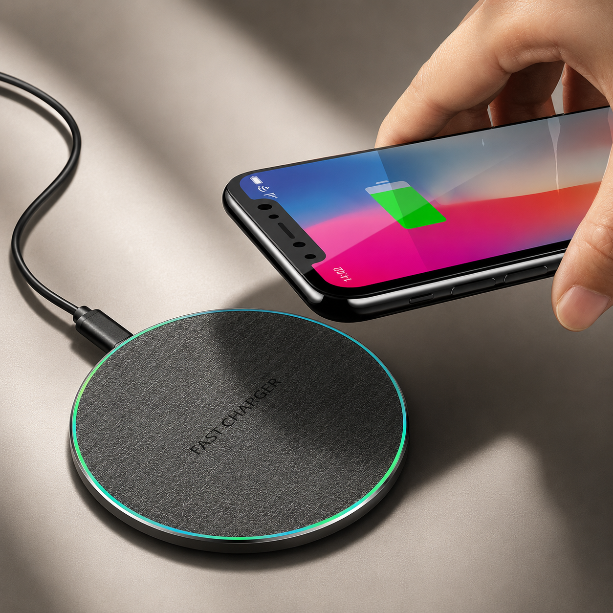 Premium Wireless Charger MagSafe Compatible Fast Charging Pad USB C Qi Wireless Charging Slim Design