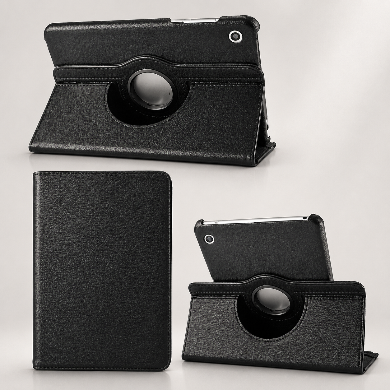 Premium iPad Case 360 Rotating Stand PU Leather Smart Cover Protective Tablet Case Multi Angle Viewing Support
