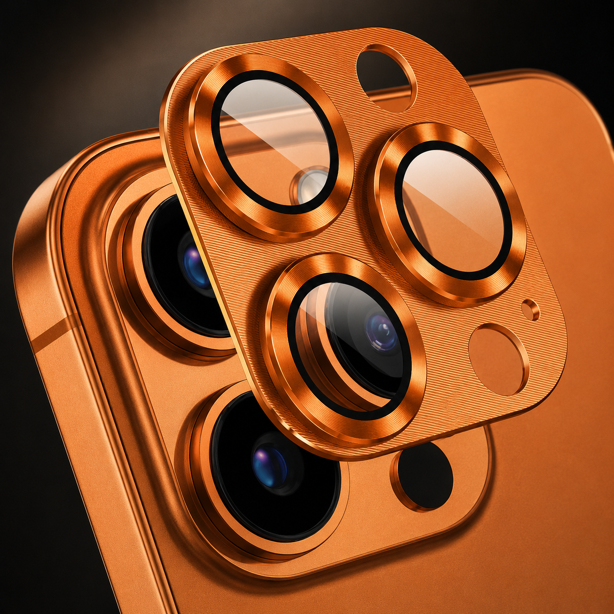 Premium iPhone Camera Lens Protector Tempered Glass Alloy Ring Shatterproof Scratch Resistant Shockproof Precision Fit Protective Cover