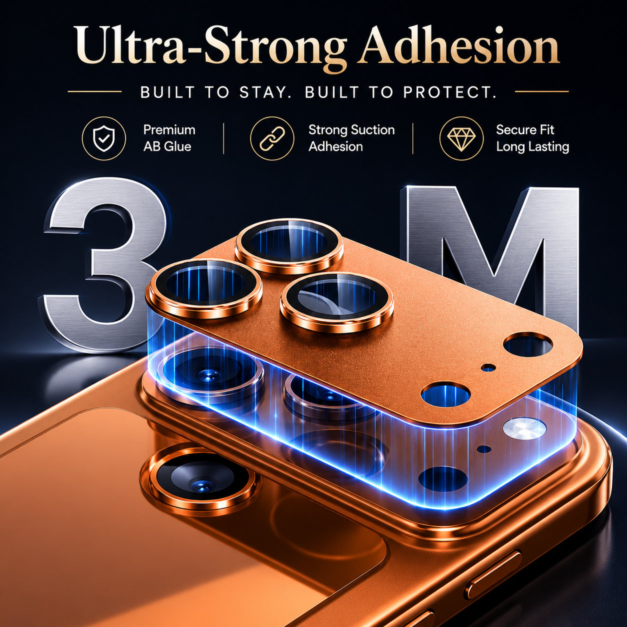 Premium iPhone Camera Lens Protector Tempered Glass Alloy Ring Shatterproof Scratch Resistant Shockproof Precision Fit Protective Cover