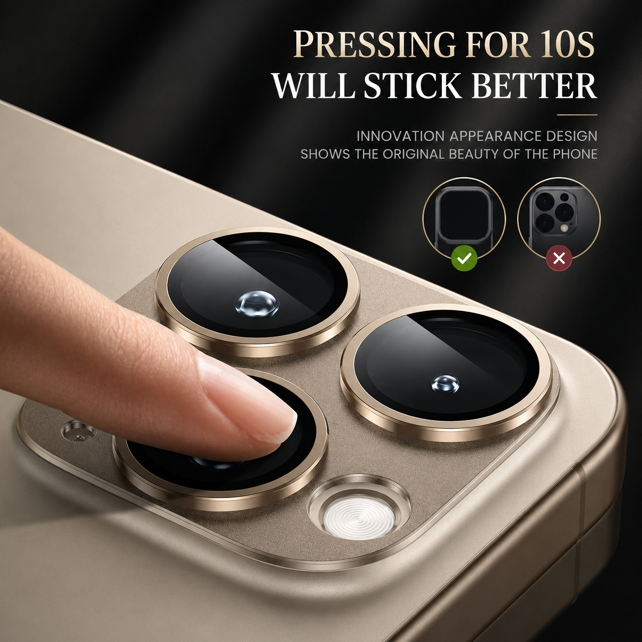 Premium iPhone Camera Lens Protector Tempered Glass Alloy Ring Shatterproof Scratch Resistant Shockproof Precision Fit Protective Cover