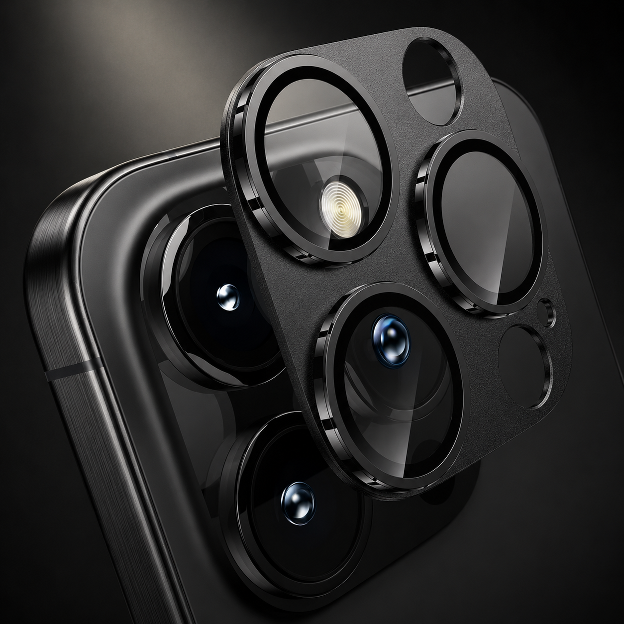 Premium iPhone Camera Lens Protector Tempered Glass Alloy Ring Shatterproof Scratch Resistant Shockproof Precision Fit Protective Cover