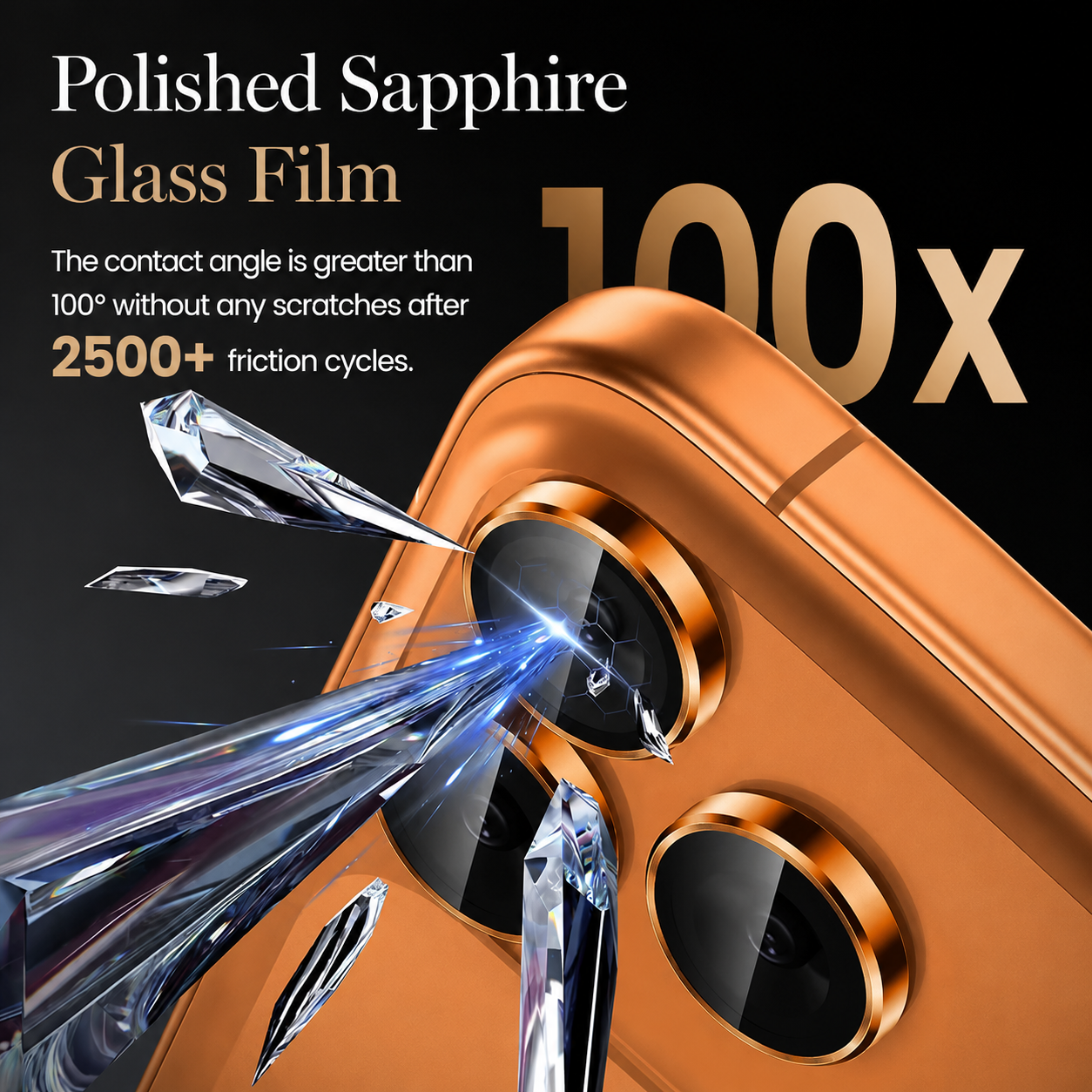 Premium iPhone Camera Lens Protector Tempered Glass Metal Ring Scratch Resistant Shockproof Anti Dust Precision Fit Protective Cover