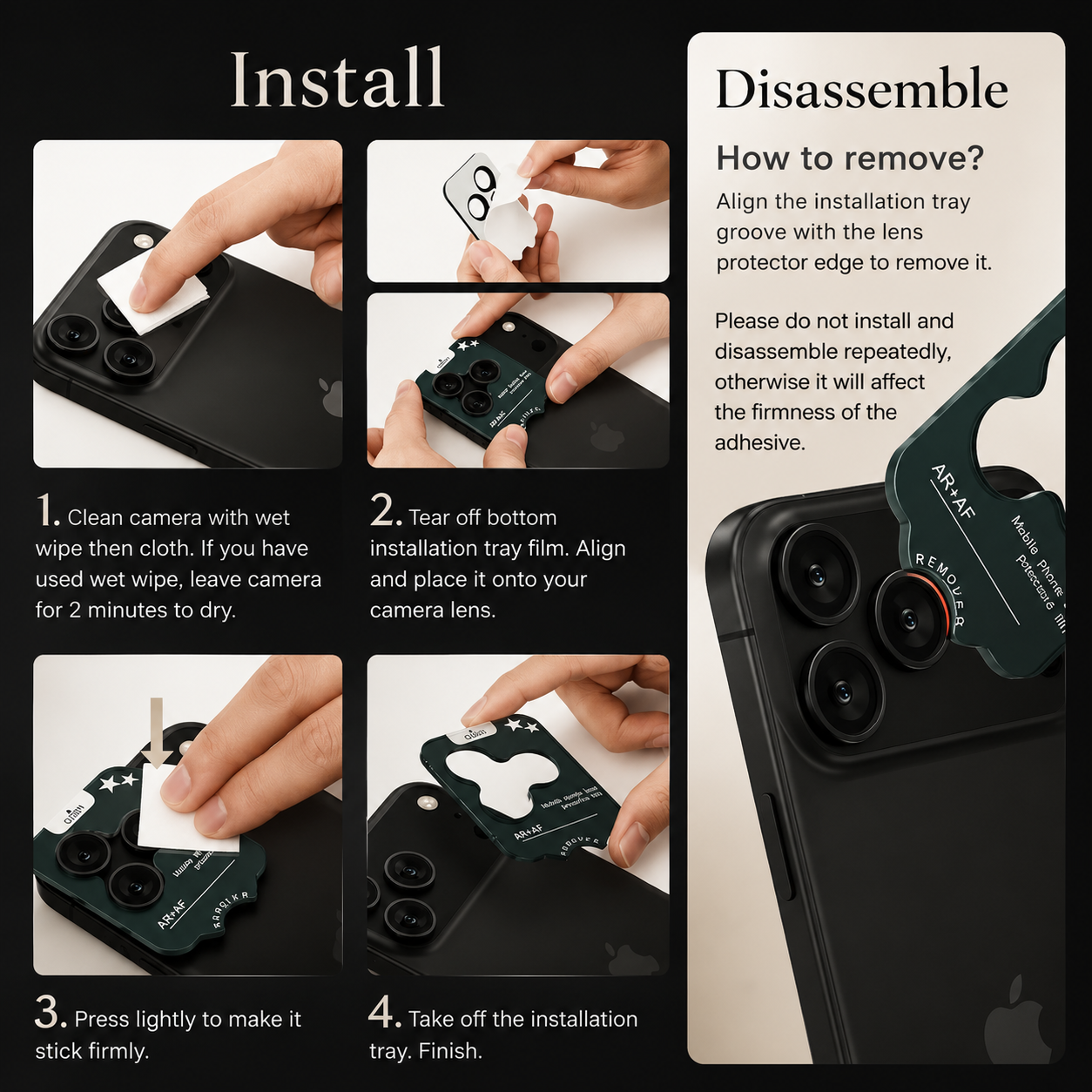 Premium iPhone Camera Lens Protector Tempered Glass Metal Ring Scratch Resistant Shockproof Anti Dust Precision Fit Protective Cover