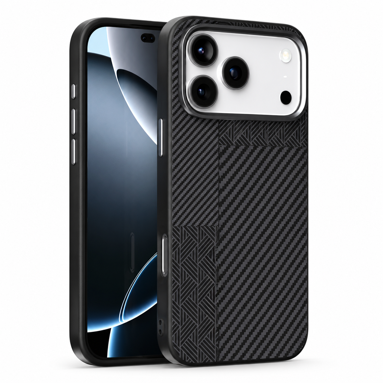 Premium iPhone Case 3D Embossed Magnetic Cover Skin Feel Frosted Back Shockproof Dual Layer Protective Case