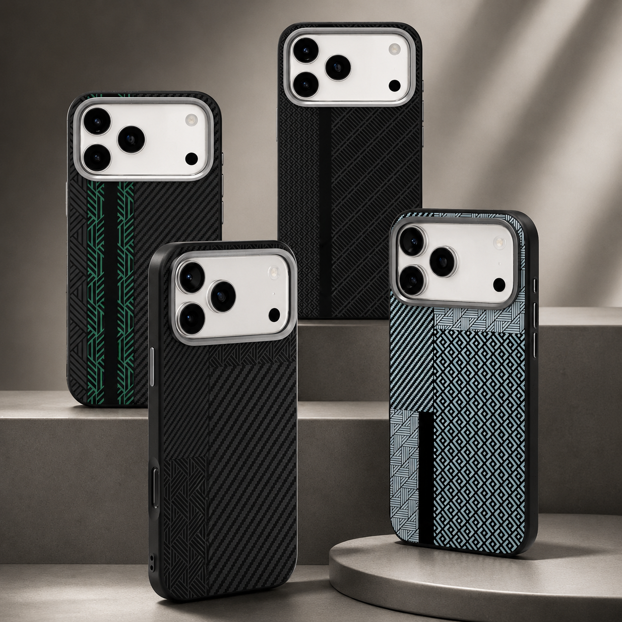 Premium iPhone Case 3D Embossed Magnetic Cover Skin Feel Frosted Back Shockproof Dual Layer Protective Case