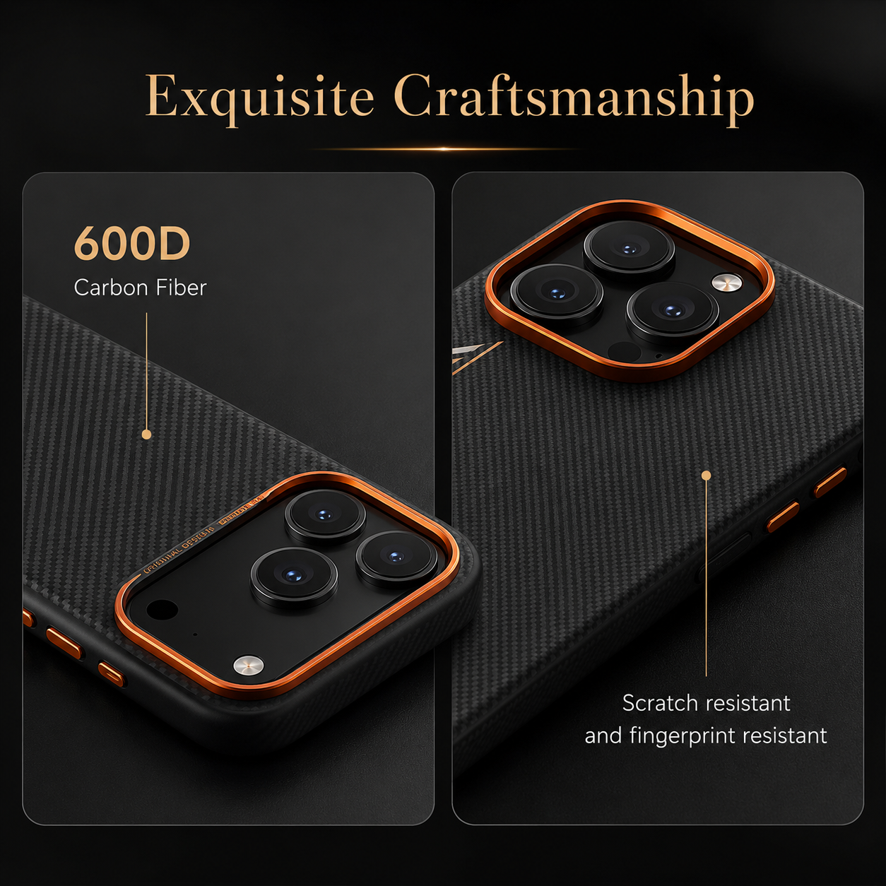 Premium iPhone Case 600D Kevlar Aramid Fiber Cover Magnetic Shockproof Anti Fingerprint Anti Scratch Protection