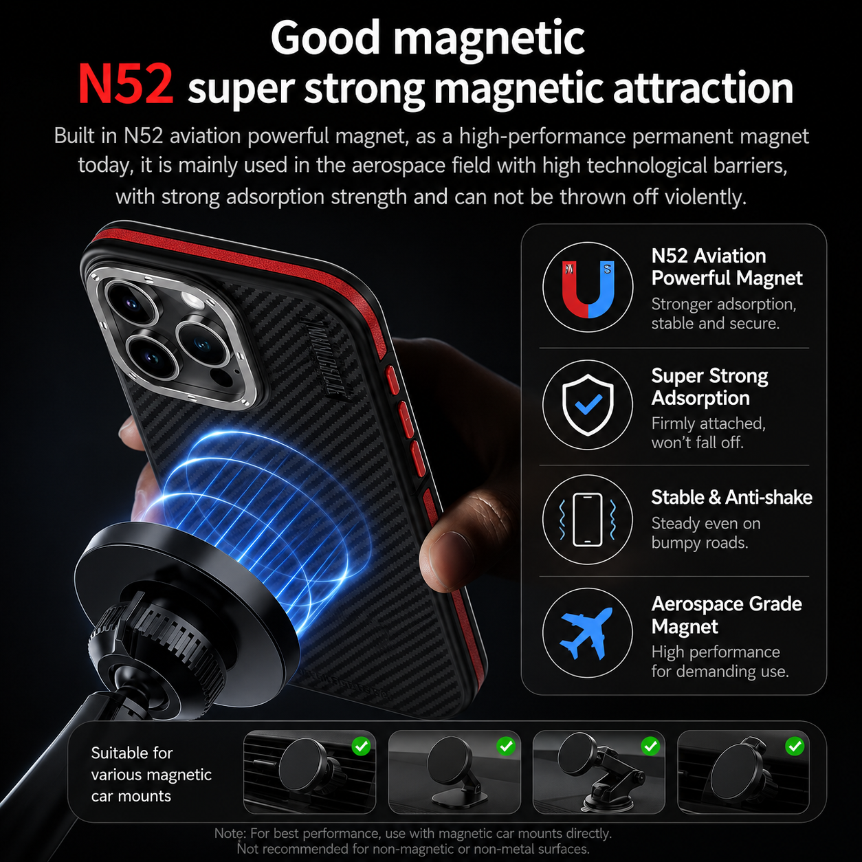 Premium iPhone Case Real 600D Kevlar Aramid Fiber MagSafe Compatible Half Wrapped Cover Shockproof Anti Scratch Anti Fingerprint Protective Design