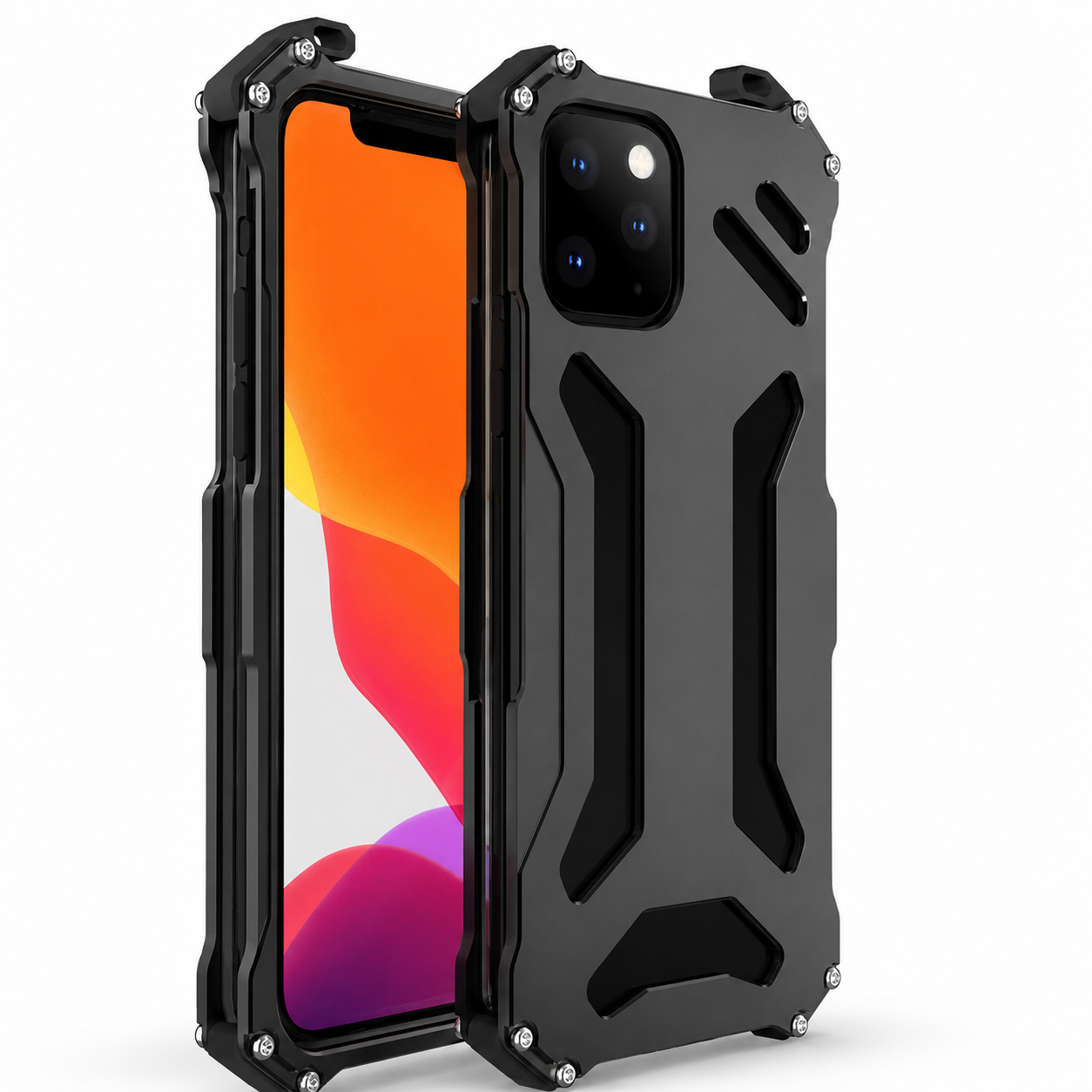 Premium iPhone Case Aluminum Alloy Metal Armor Cover Military Grade Shockproof Cooling Design Anti Scratch Protective Case