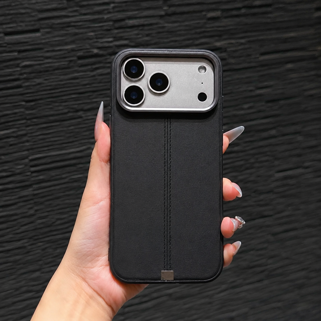 Premium iPhone Case Business Leather MagSafe Magnetic Cover Anti Fall Metal Button Protective Case