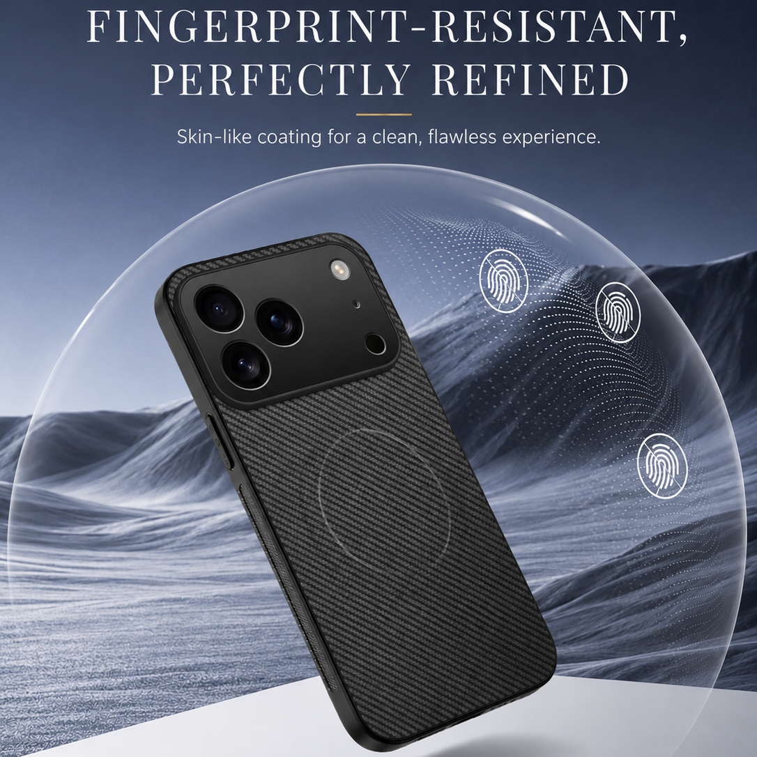 Premium iPhone Case Carbon Fiber Magnetic Leather Cover MagSafe Compatible Ultra Thin Protective Case