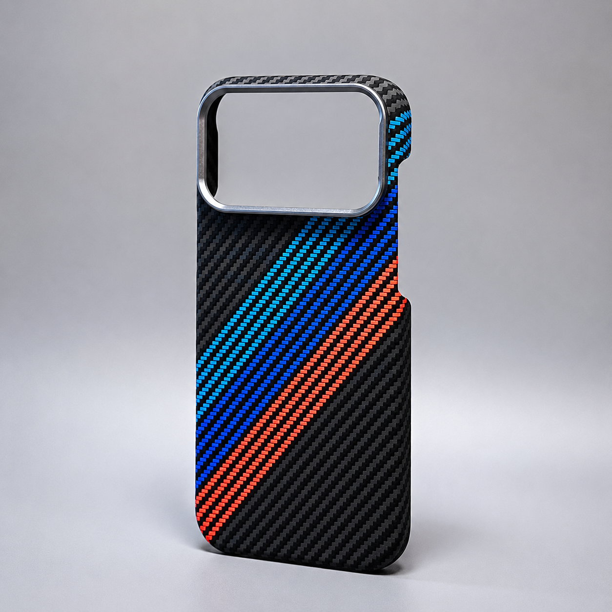 Premium iPhone Case Carbon Fiber Texture Magnetic MagSafe Compatible Shock Absorbing Hybrid Protective Cover