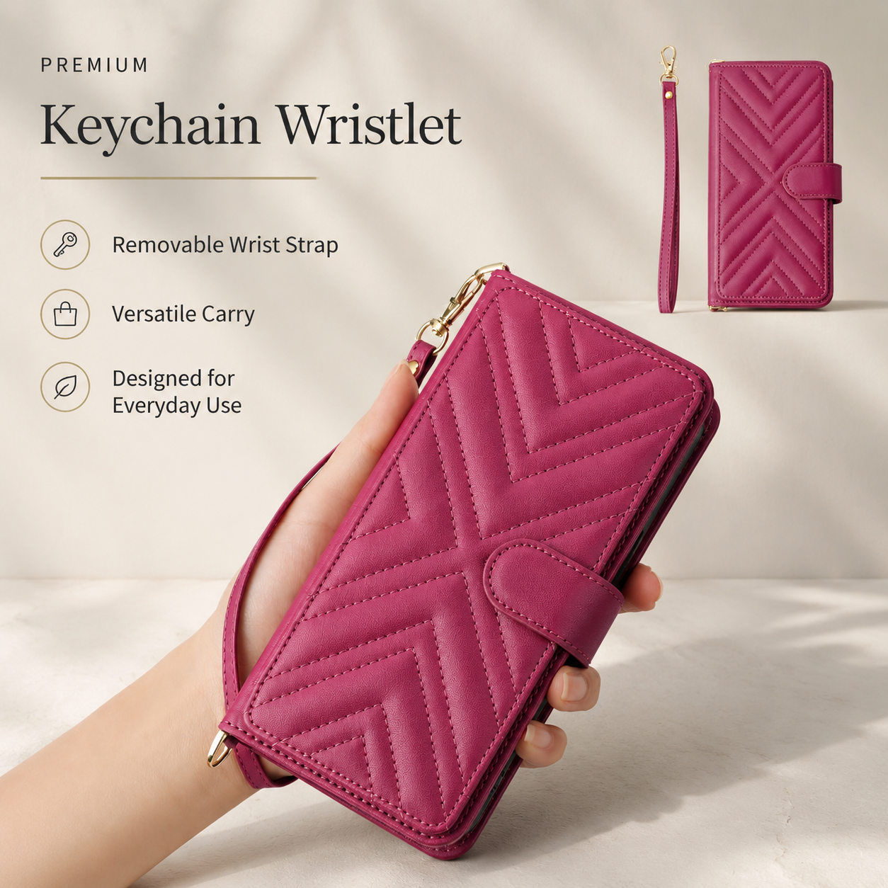 Premium iPhone Case Crossbody Wallet Cover PU Leather Card Holder Shoulder Strap Shockproof Full Protection