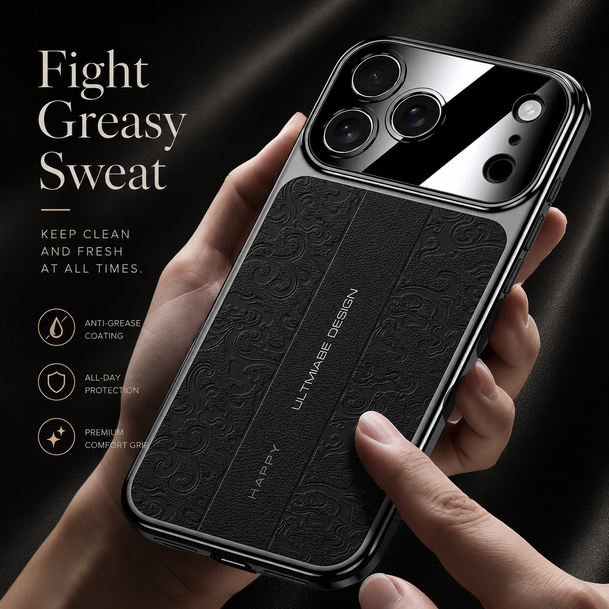 Premium iPhone Case Electroplated Leather Magnetic Soft TPU Dual Layer Protective Cover