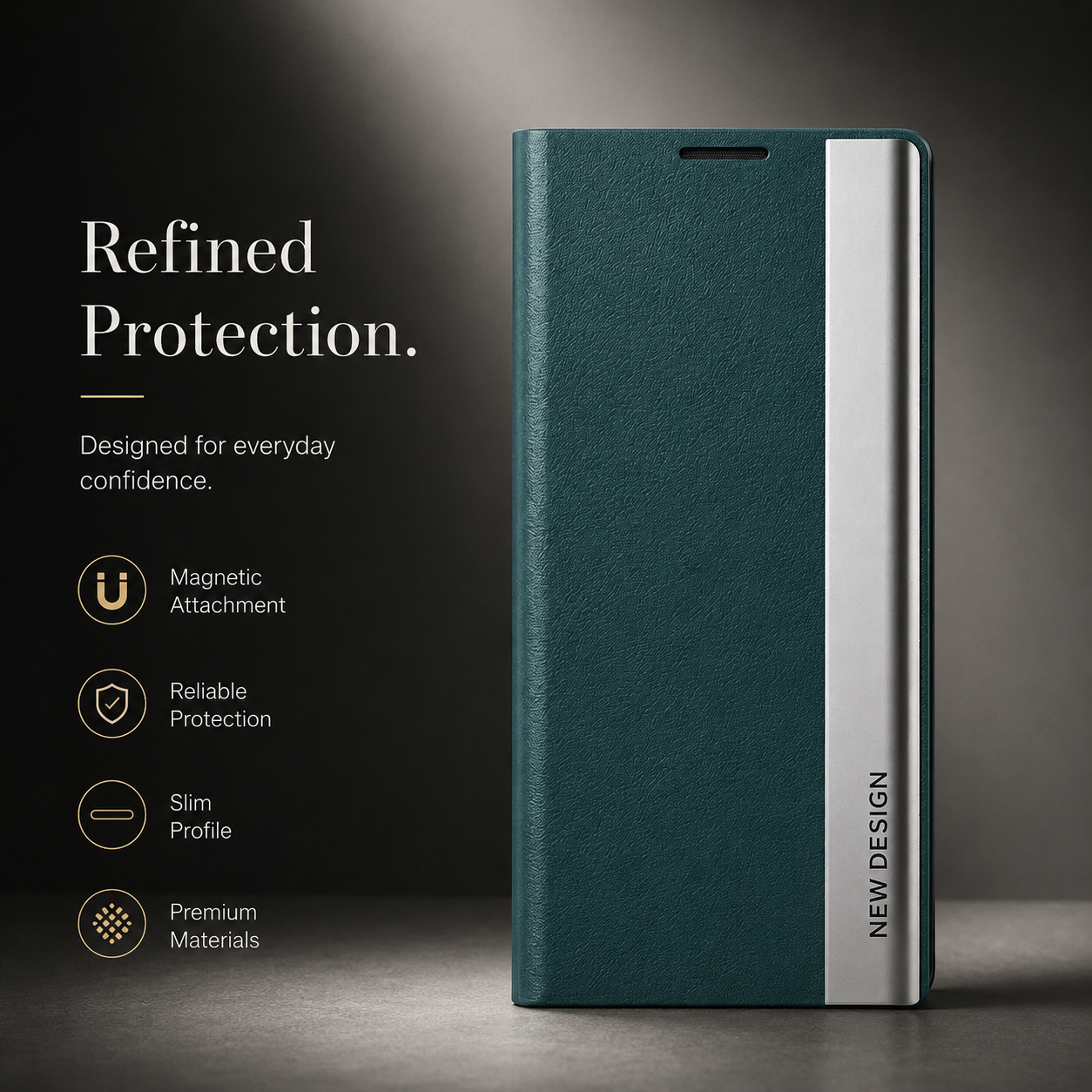 Premium iPhone Case Flip Wallet MagSafe Compatible Magnetic Shockproof Protective Cover Card Holder Stand Function Screen Protection Slim Design