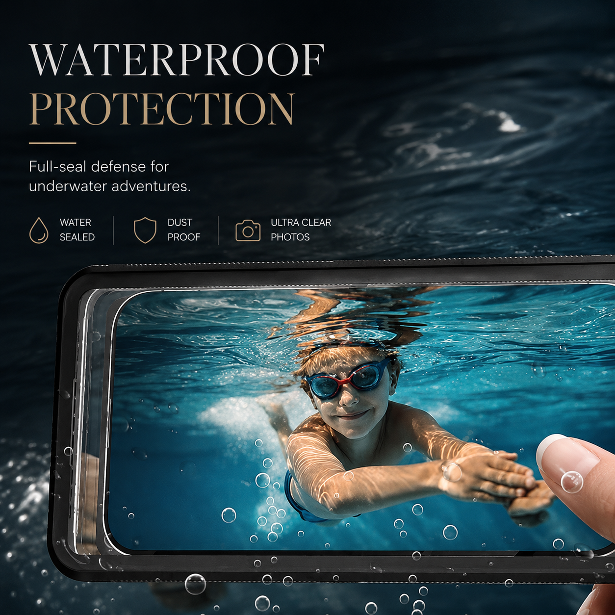 Premium iPhone Case IP68 Waterproof Protective Cover Full Body Shockproof Vacuum Seal Underwater Protection