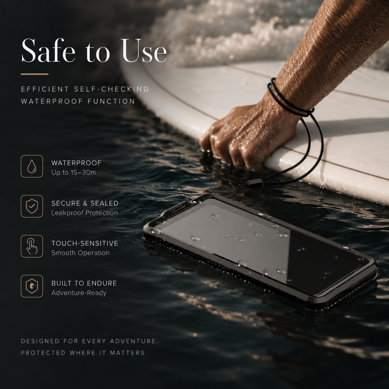 Premium iPhone Case IP68 Waterproof Protective Cover Full Body Shockproof Vacuum Seal Underwater Protection