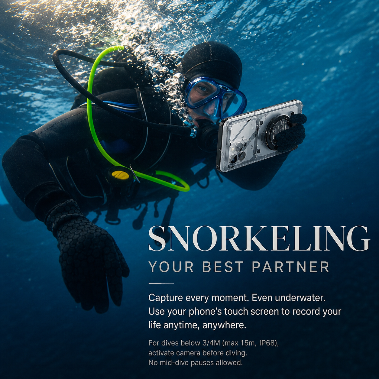 Premium iPhone Case IP68 Waterproof Protective Cover Full Body Shockproof Vacuum Seal Underwater Protection