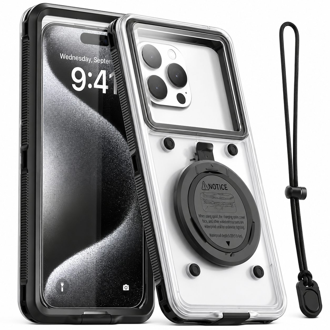 Premium iPhone Case IP68 Waterproof Protective Cover Full Body Shockproof Vacuum Seal Underwater Protection