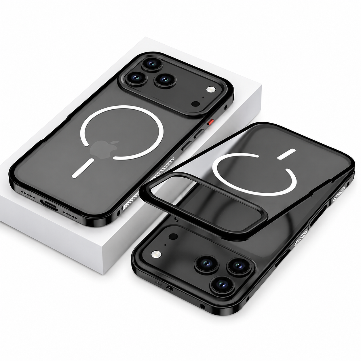 Premium iPhone Case MagSafe Compatible Aluminum Alloy Frosted Backplate Full Protection